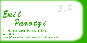 emil parotzi business card